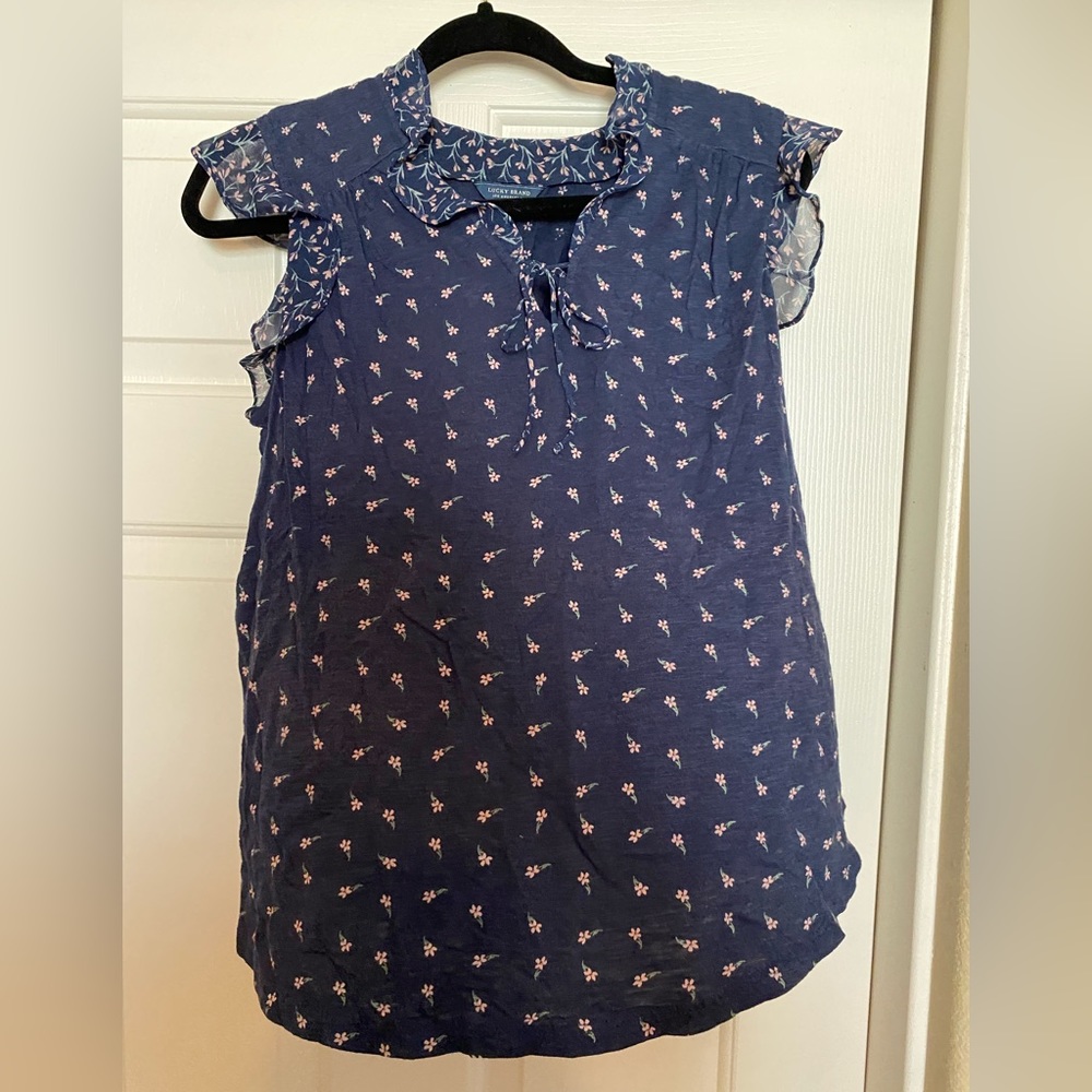 Blue flower shirt
